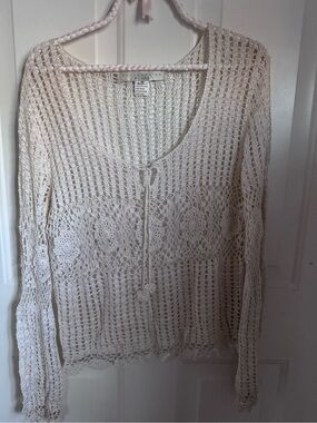 VTG-BETTE PAIGE BELL SLEEVE CROCHET TOP-SZ 2X CREAM
I1